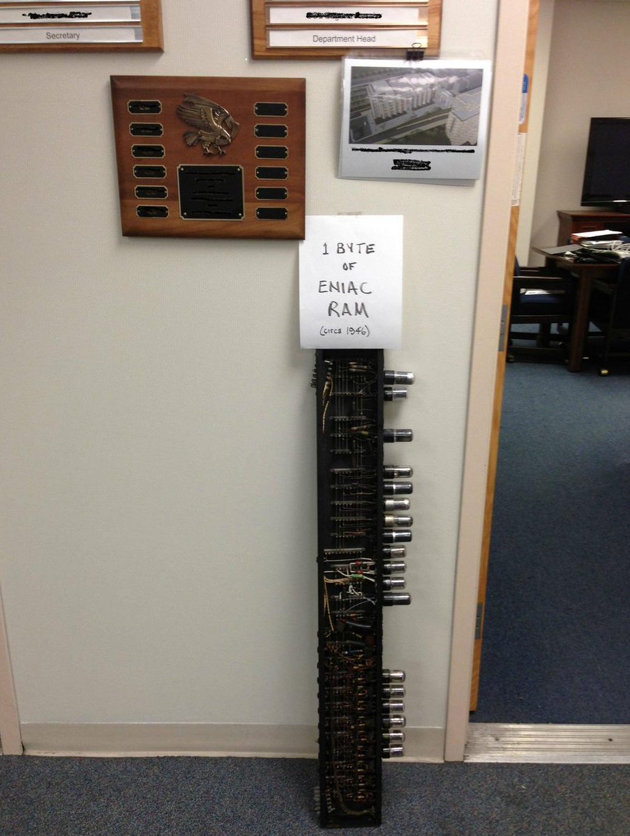 This is what one "byte" of RAM looked like in 1946.