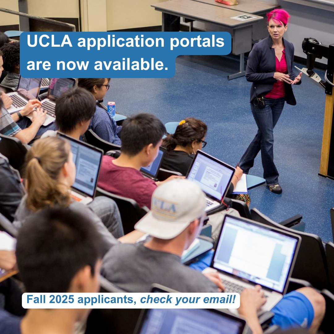 Attention fall 2025 applicants! Your UCLA application portal is now available! Check your email or access here: bruins.admission.ucla.edu/myApplication/…