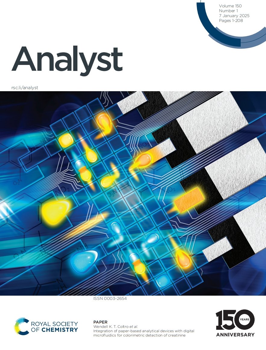 Integration of paper-based analytical devices with digital microfluidics for colorimetric detection of creatinine

Wendell K. T. Coltro (<a href="/wendellcoltro/">Wendell Coltro</a>) et al 

pubs.rsc.org/en/content/art…

<a href="/ufg_oficial/">UFG</a>