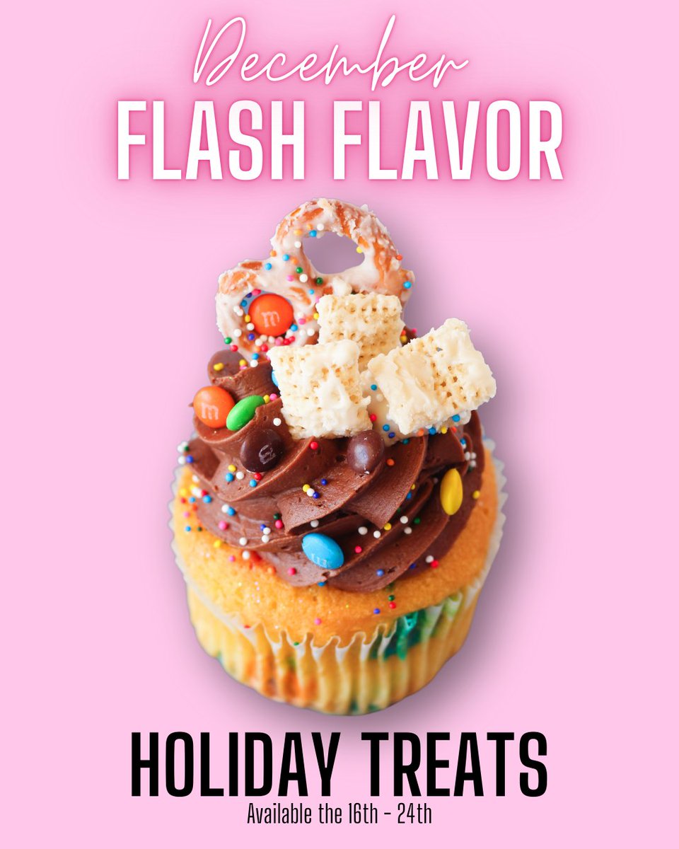🎄Like a stocking stuffed with sweets, our Holiday Treat Flash Flavor is here to brighten the winter days. Colorful M&amp;Ms cake and chocolate buttercream topped with a sweet and salty mix of treats. 

Get yours online at gigiscupcakesusa.com or through the new Gigi's app.