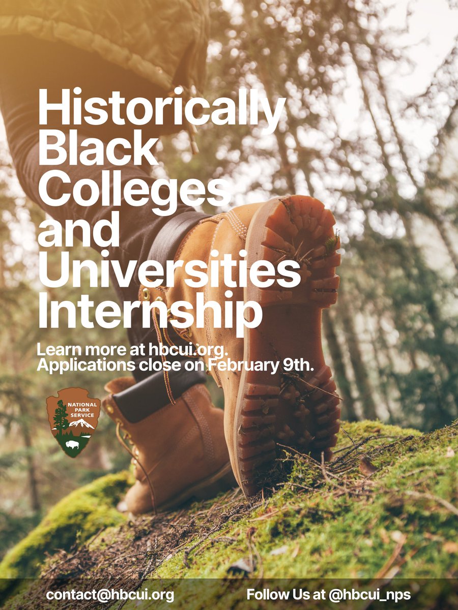 NPS Youth & Young Adult Programs (@npsyouth) on Twitter photo 📢 Apply to be part of the paid Historically Black Colleges and Universities internship program by February 9th, 2025.
Check out all the opportunities and apply ➡️ hbcui.org/2024-sites-and…
📷 Courtesy of HBCUI
The Corps Network #NPSYouth #Internships #HBCUI 📢 Apply to be part of the paid Historically Black Colleges and Universities internship program by February 9th, 2025.
Check out all the opportunities and apply ➡️ hbcui.org/2024-sites-and…
📷 Courtesy of HBCUI
The Corps Network #NPSYouth #Internships #HBCUI
