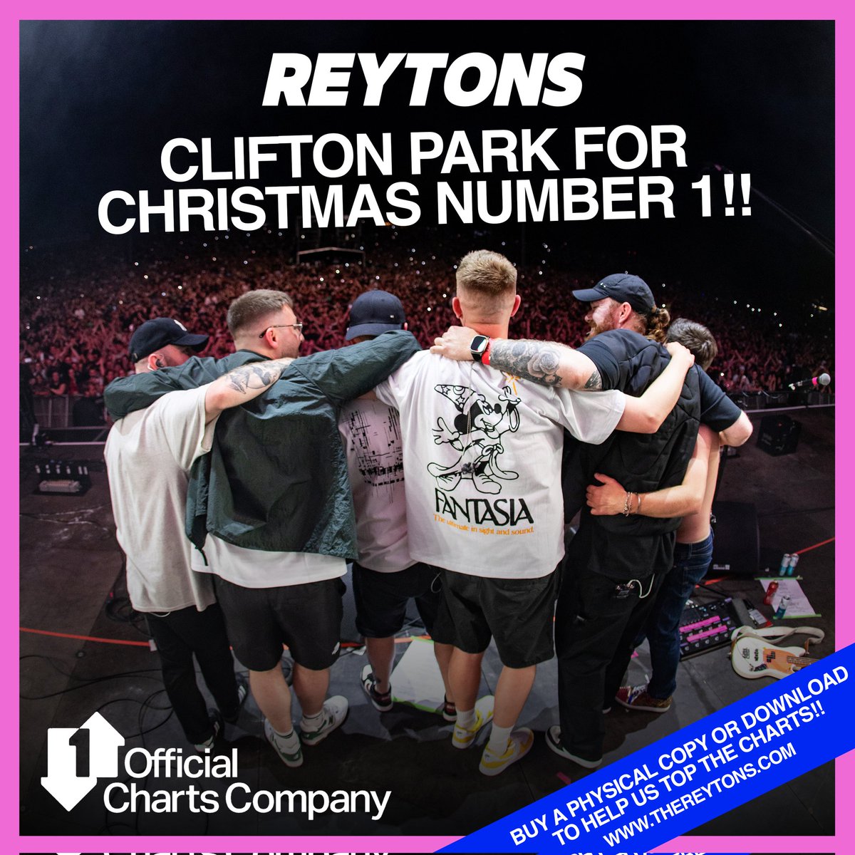 TheReytons's tweet photo. REYTONS FOR NUMBER 1!!!!! 

We've just found out that 'Clifton Park' is in a chart battle for the Christmas Number 1 Album!!! If you haven't got a copy yet, please order one now for Christmas!! Can you imagine? Clifton Park at the top of the charts… Let’s do this!! #AllReytons x https://t.co/5IsJS1qtud