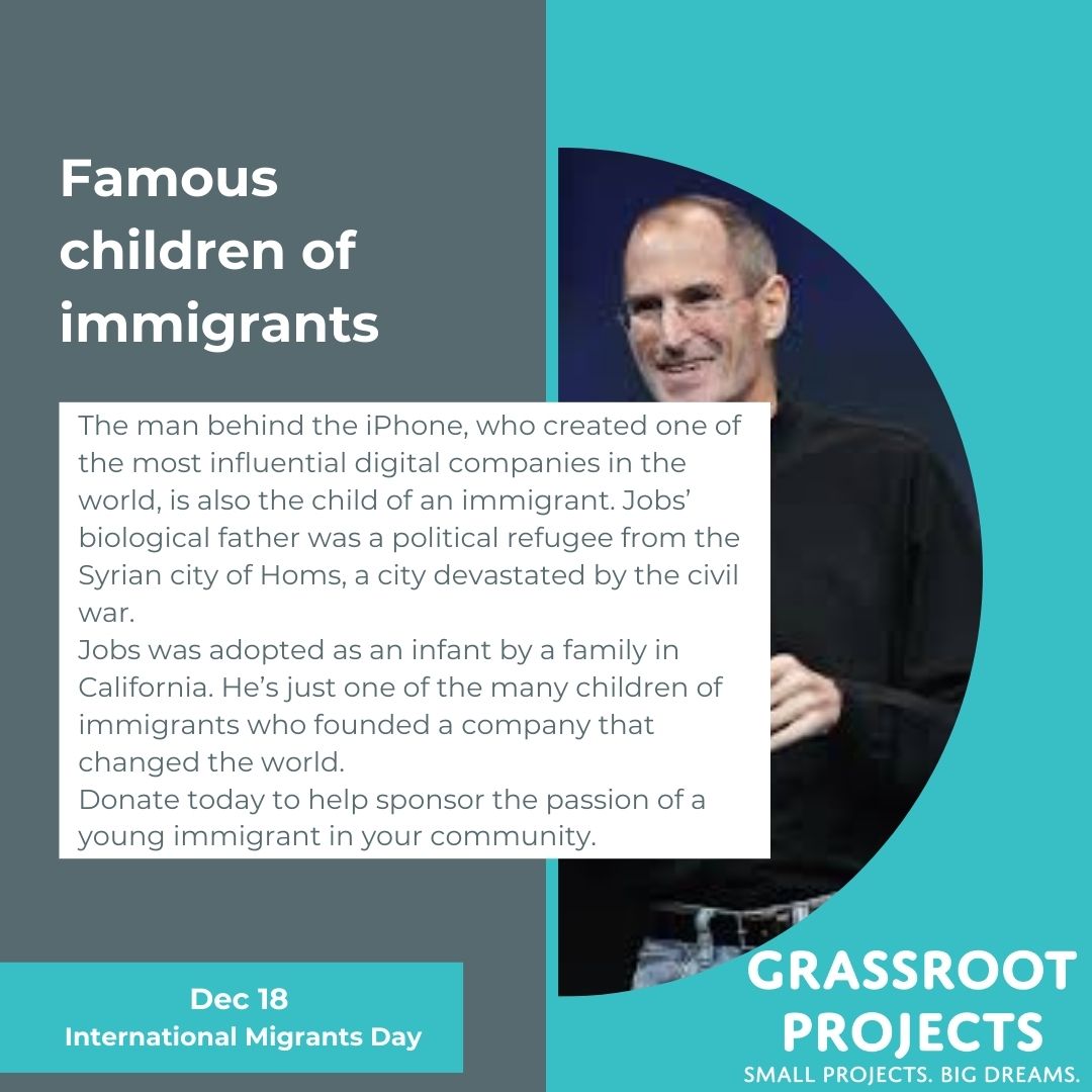 This week we are celebrating #children of #immigrants.  Children are the future of any society. One in every four children in America are immigrants themselves or children of immigrants. #grassrootprojects