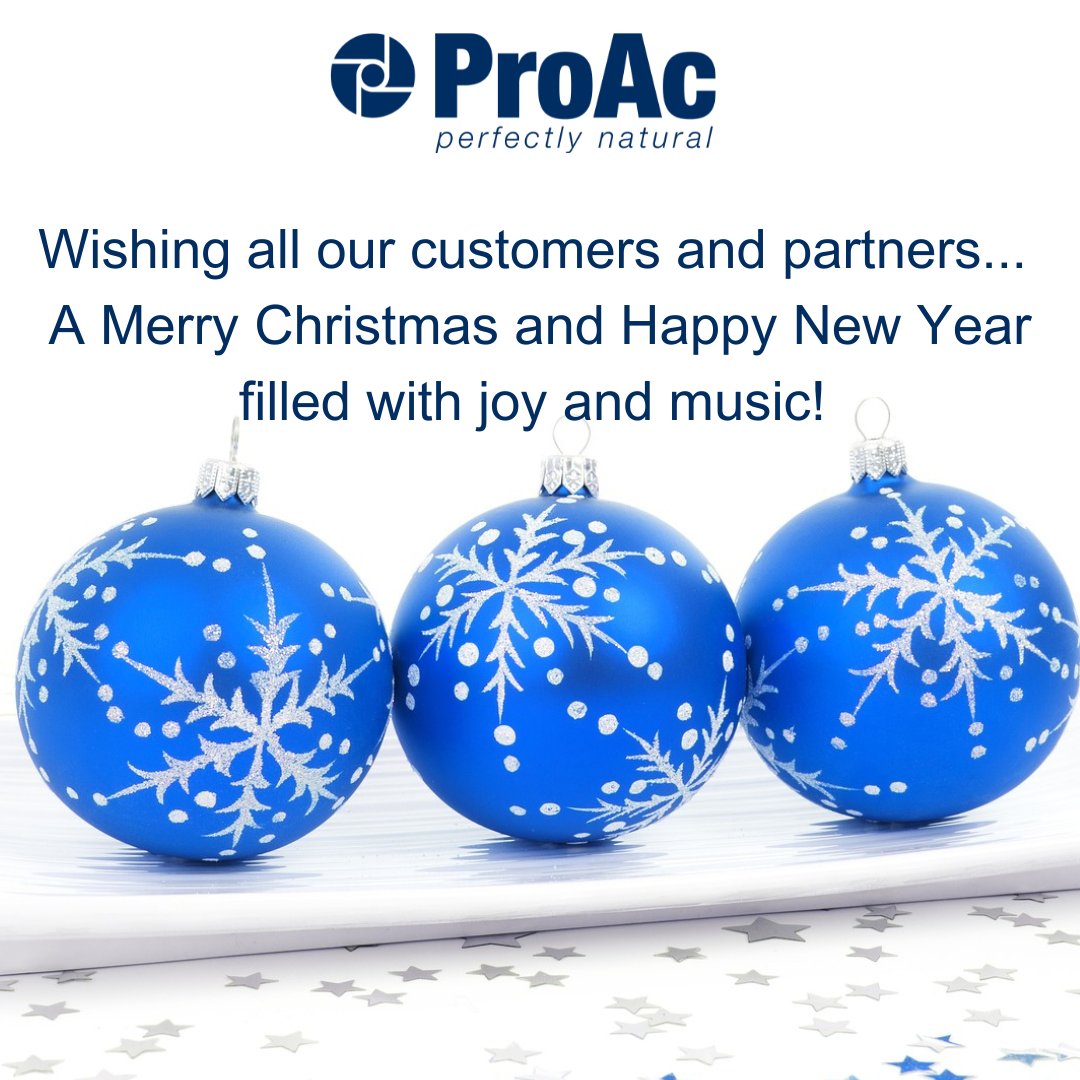 Our factory will be closed from Fri 20th Dec until Mon 6th Jan. All enquiries will be picked up on our return.

A big thank you to all our customers old &amp; new for their custom &amp; dedication this year.

Merry Christmas &amp; Happy New Year to you all
#newyear #proac #perfectlynatural