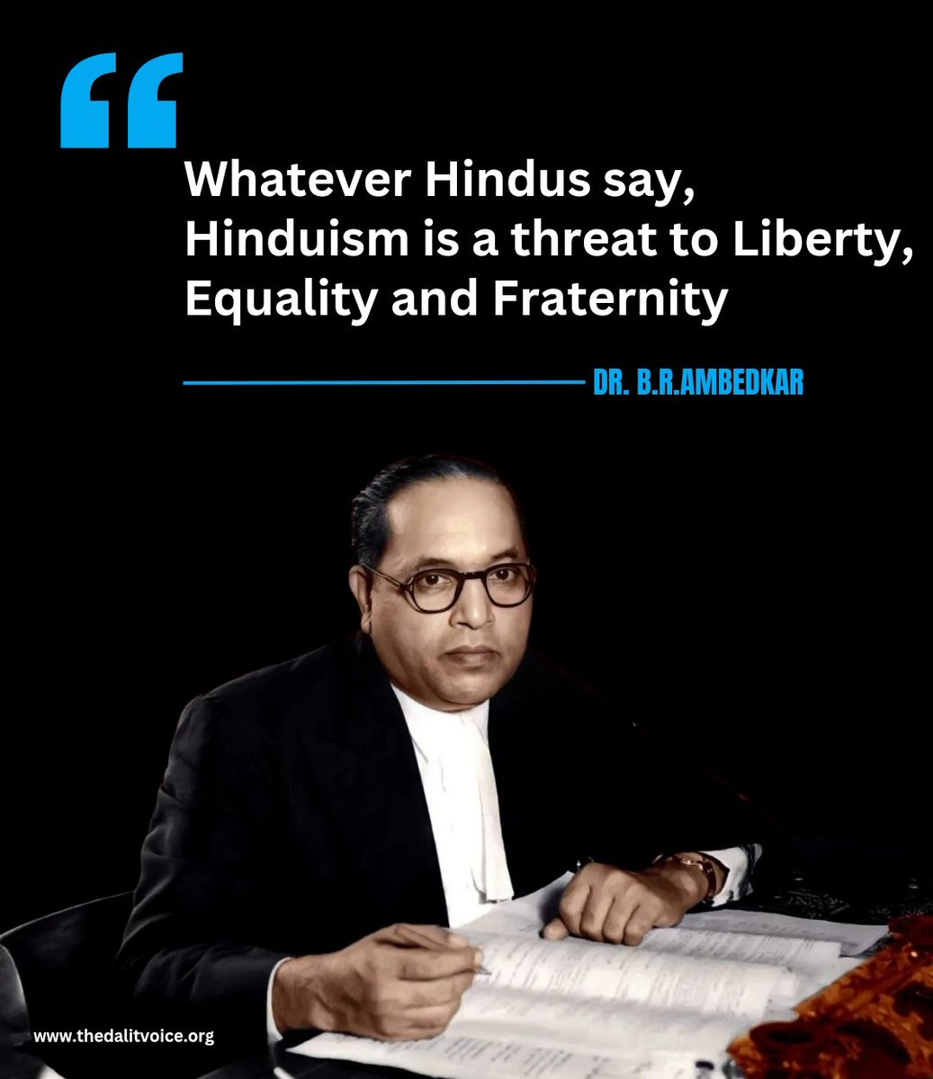 Dr B.R. Ambedkar (@dr__ambedkar) on Twitter photo Hinduism is a threat to Liberty, Equality and Fraternity!
- DR. B.R.AMBEDKAR
<a href="/ilaiyaraaja/">Ilaiyaraaja</a> -;) Hinduism is a threat to Liberty, Equality and Fraternity!
- DR. B.R.AMBEDKAR
<a href="/ilaiyaraaja/">Ilaiyaraaja</a> -;)