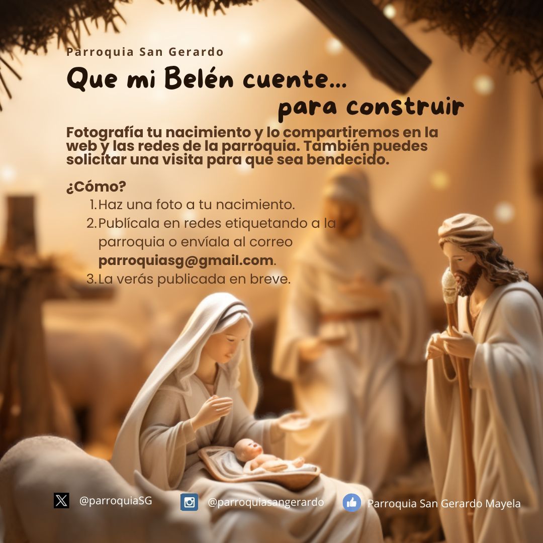 parroquiaSG's tweet photo. 📸 Fotografía tu nacimiento y lo compartiremos en la web y redes de la parroquia. 
➡ Haz una foto y publícala en redes etiquetando a la parroquia o envíala a parroquiasg@gmail.com.
➡ Si quieres que algún sacerdote acuda a tu casa escribe a sangerardomayela@archidiocesis.madrid. https://t.co/4ZJbjsJ8fU