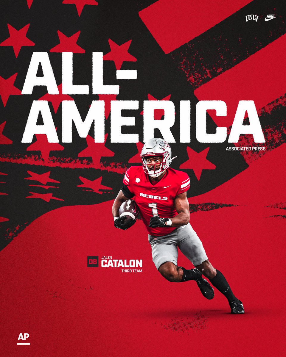 AP third team All-American.

<a href="/jcatalon27/">Jalen Catalon</a> | <a href="/AP_Sports/">AP Sports</a> 

🔗 unlvrebels.com/news/2024/12/1…