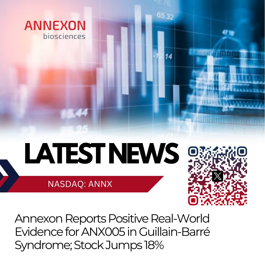 prism_mediawire's tweet image. $ANNX @annexonbio Annexon Reports Positive Real-World Evidence for ANX005 in Guillain-Barré Syndrome; Stock Jumps 18% - featured on @PrismMarketView prismmarketview.com/annexon-report… #PRISMMarketView #PRISMMediaWire #PRISMDigitalMedia