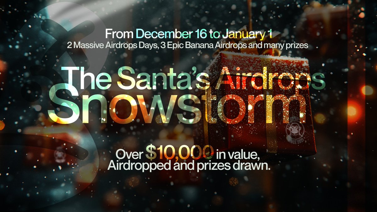 EAPES (@eapesclub) on Twitter photo 🎅 SANTA'S AIRDROPS SNOWSTORM ❄️💨
Over $10,000 Airdropped in value & prizes drawn!🔥
<a href="/PulsarMvX/">Pulsar MVX</a> send 40 EAPES to 400 reactions
2 MASSIVE AIRDROP DAYS: 🗓️
🪂 December 25th 🎅
🪂 December 31st 🥂
3 EPIC BANANA AIRDROPS🍌
🪂 December 18th 🍌
🪂 December 25th 🎅
🪂 January 🎅 SANTA'S AIRDROPS SNOWSTORM ❄️💨
Over $10,000 Airdropped in value & prizes drawn!🔥
<a href="/PulsarMvX/">Pulsar MVX</a> send 40 EAPES to 400 reactions
2 MASSIVE AIRDROP DAYS: 🗓️
🪂 December 25th 🎅
🪂 December 31st 🥂
3 EPIC BANANA AIRDROPS🍌
🪂 December 18th 🍌
🪂 December 25th 🎅
🪂 January