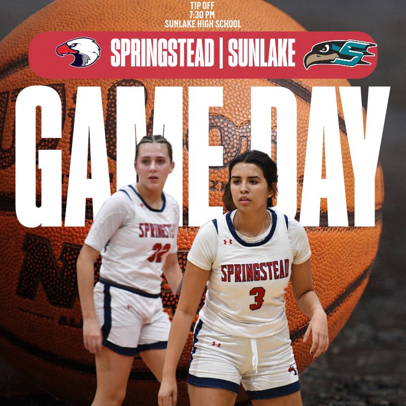 SteadGirlsHoops's tweet photo. GAMEDAY ALERT! 🏀
Your @SteadGirlsHoops are on the road, taking on the Sunlake Seahawks in an epic Battle of the Birds!

Come out, show your support, and cheer on the @SteadGirlsHoops as they leave it all on the court. Let’s bring that Eagles pride and soar to victory!
#WeOverMe https://t.co/ELTUW2VZCm