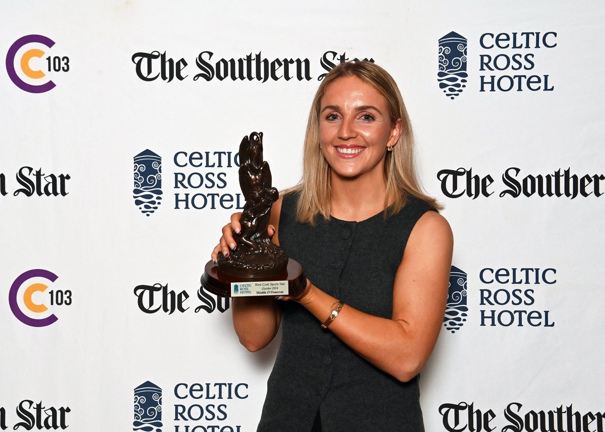 KieranMcC_SS's tweet photo. 🚨 @clongaa's county-winning ladies football captain Méabh O'Donovan has added a West Cork Sports Star monthly to the club's trophy cabinet. Méabh led Clonakilty to the @CorkLGFA senior B county crown, the ladies' club's first-ever adult county senior title. https://t.co/0KgUw51LNN