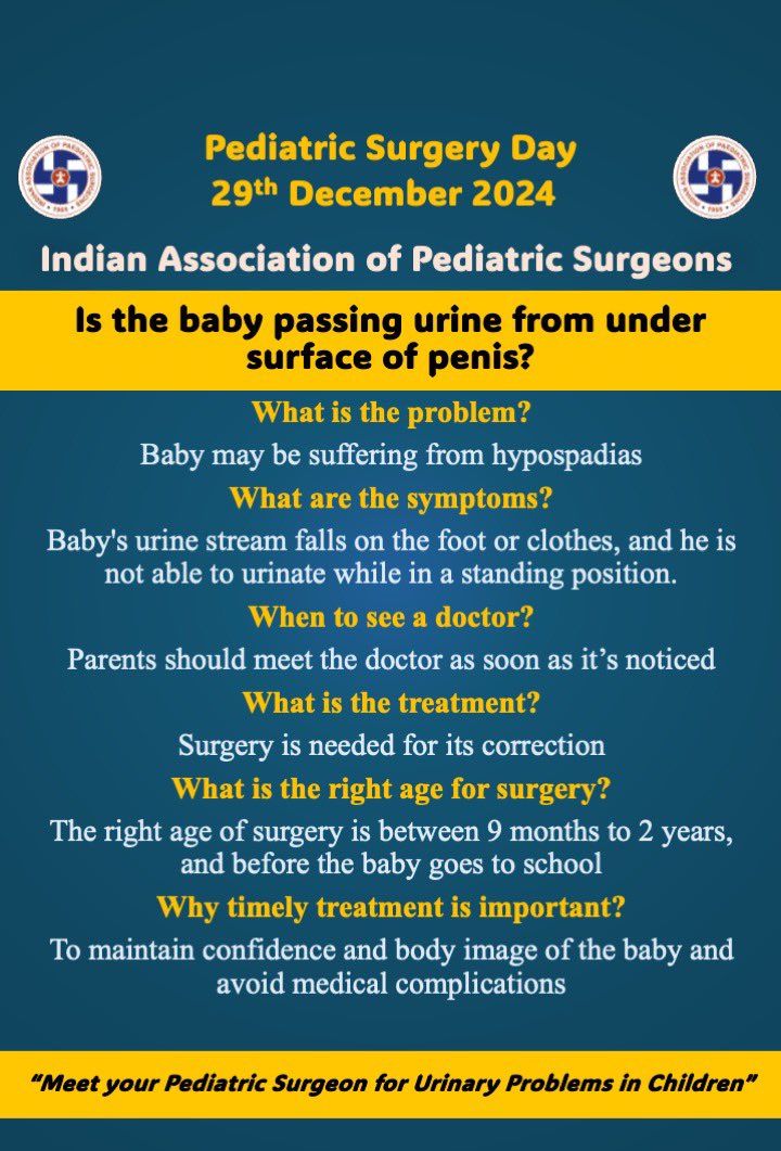 IAPS for Kids' Surgery (@iapsindia) on Twitter photo Hello everyone!
Let us spread some awareness for common people.
RT and share with others.
#MedTwitter Hello everyone!
Let us spread some awareness for common people.
RT and share with others.
#MedTwitter