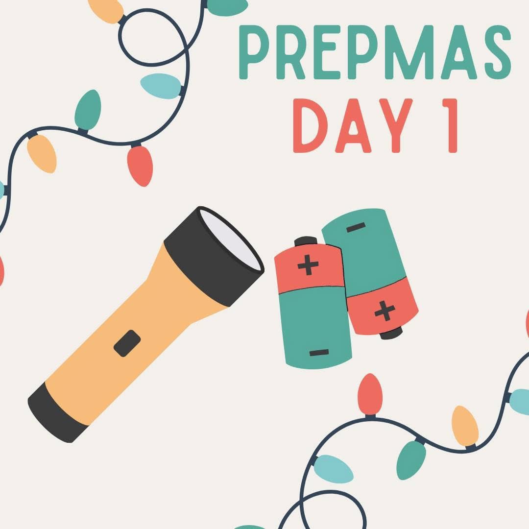 SCEMD's tweet photo. On the first day of Prepmas, my prep buddy gave to me: a flashlight with a set of batteries! 🔦 Because the power always goes out at the worst times. Use this list to report power outages in your area to your electricity provider ->https://t.co/SgVp4H4wlf

#BePrepared #Prepmas https://t.co/vcTfv8oIZO