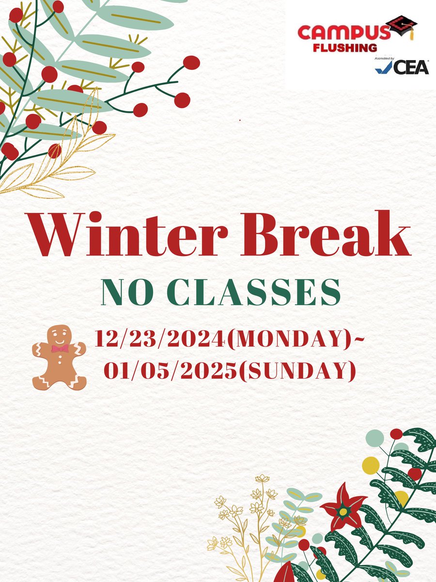 campus_flushing's tweet photo. We hope you have a Blessed Christmas and a Happy New Year!🥰#esl #f1 #campus #english #flushing https://t.co/w3bHmxTnUr