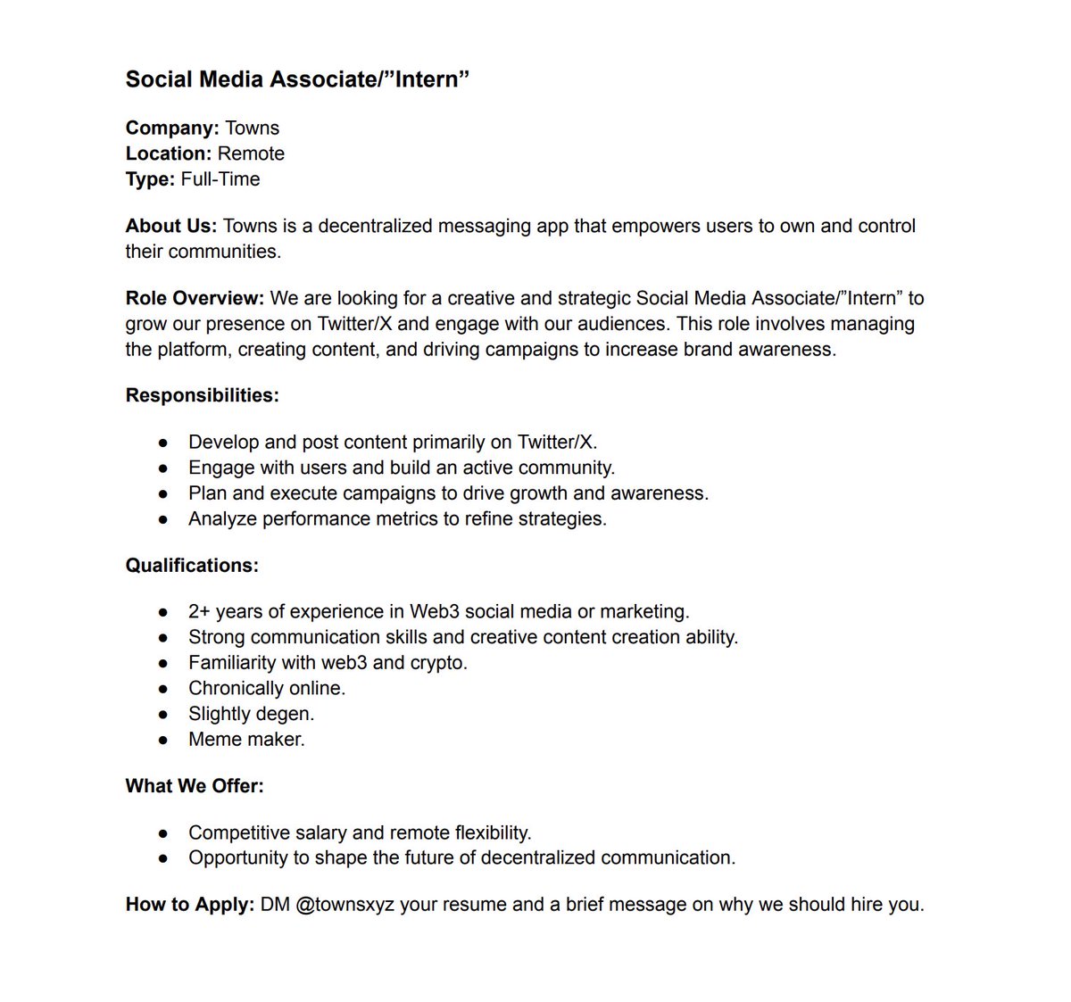 Towns App tweet media