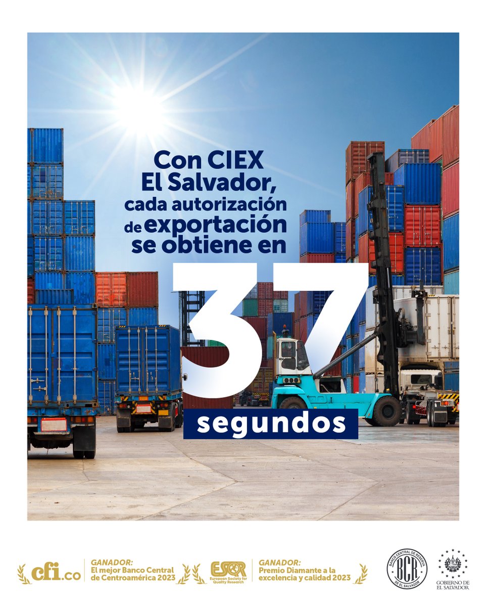bcr_sv's tweet photo. Aprovecha los servicios de CIEX El Salvador:

✅ Simplifica tus trámites

✅ Exporta eficientemente

✅ Enfócate en el crecimiento de tu negocio

Visita https://t.co/wbT5luXLlo para más información. https://t.co/ZQQCDTcYka