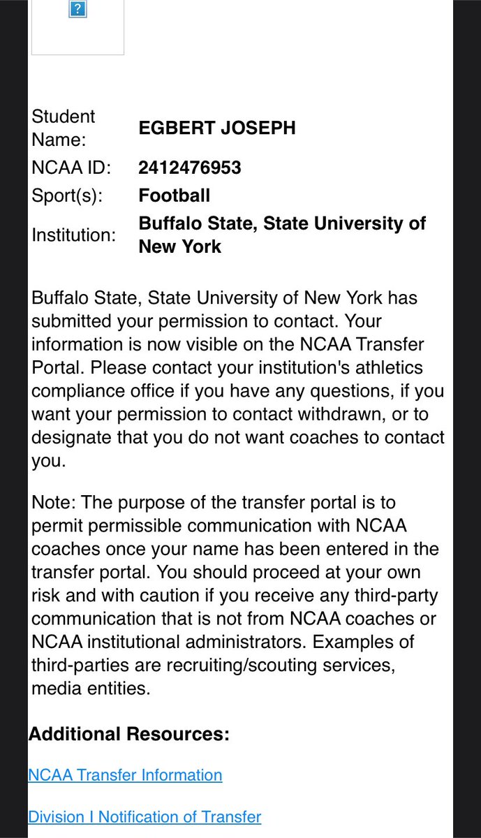 EJ_Joseph1's tweet photo. Officially in the transfer portal :
-5’9. 220 LB (FB/RB)
- 2 years of Eligibility remaining (Redshirt Eligible) 
-3.0 GPA
Looking for a home

https://t.co/G1Hl7Df1ki https://t.co/Uymb6SJbeo