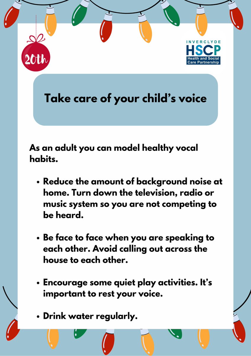 Encourage healthy voice use this festive period 🎄🤫