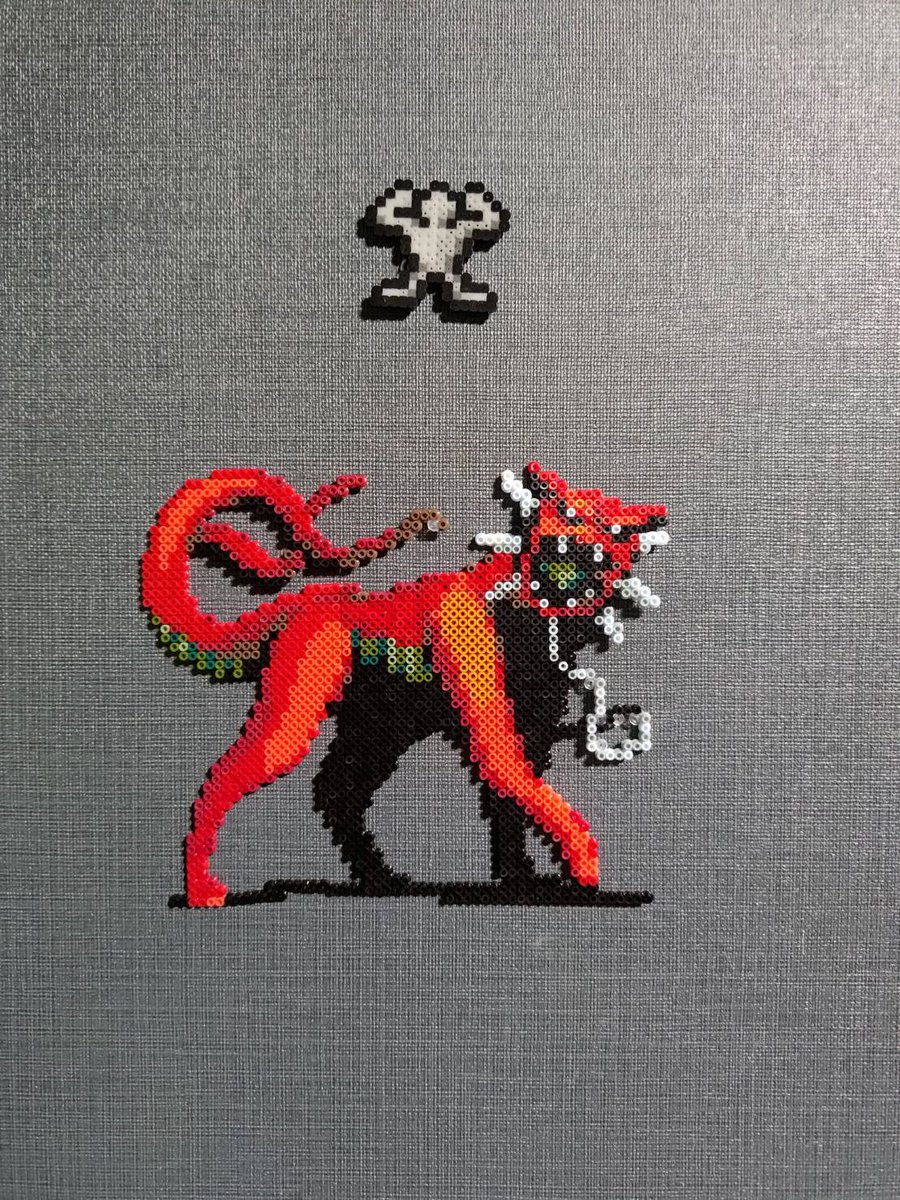 macossa_7th's tweet photo. 今回の日めくりアイロンビーズ悪魔。
本日は『妖獣:ガルム』を紹介します。
チャララー。
#真・女神転生 #女神転生 #SMTII #shinmegamitensei #megaten #メガテン #妖獣 #ガルム #Garm #アイロンビーズ #日めくりアイロンビーズ悪魔 https://t.co/Fh9cyGkdAK