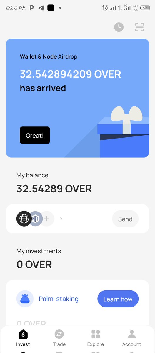 ProgressDey4U's tweet photo. @Overcomer90 @News_Arena_ On your over screen
You will see one information on how to get node and over, click and and accept the terms and conditions
They will ask you to claim your $over
Simple
#OverFlex
My over is on its way
Finally arrived✅ https://t.co/d6Qj1Lf94Z