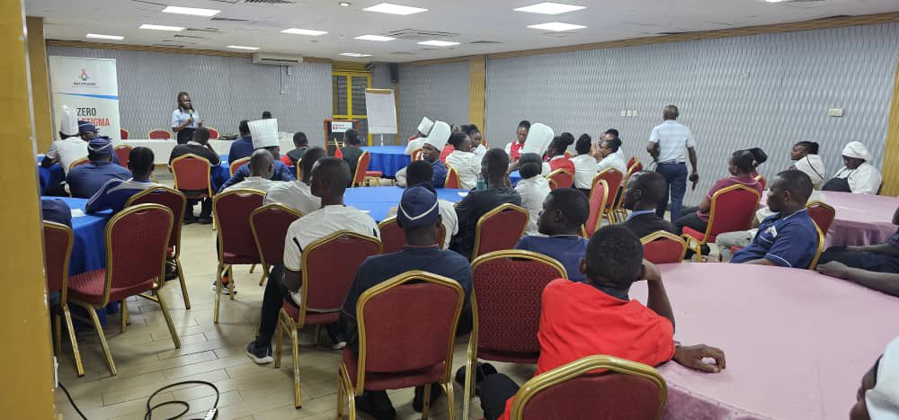 NAFOPHANU's tweet photo. Together, we’re breaking barriers! 🌟 Over 150 dedicated staff gathered at Hotel Africana for an HIV anti-stigma and discrimination session.
Every step we take brings us closer to #ZeroHIVStigma and #ZeroDiscrimination.
Let's stand united for change! 💪 #NafophanuUpdates https://t.co/rHR3ajemNs