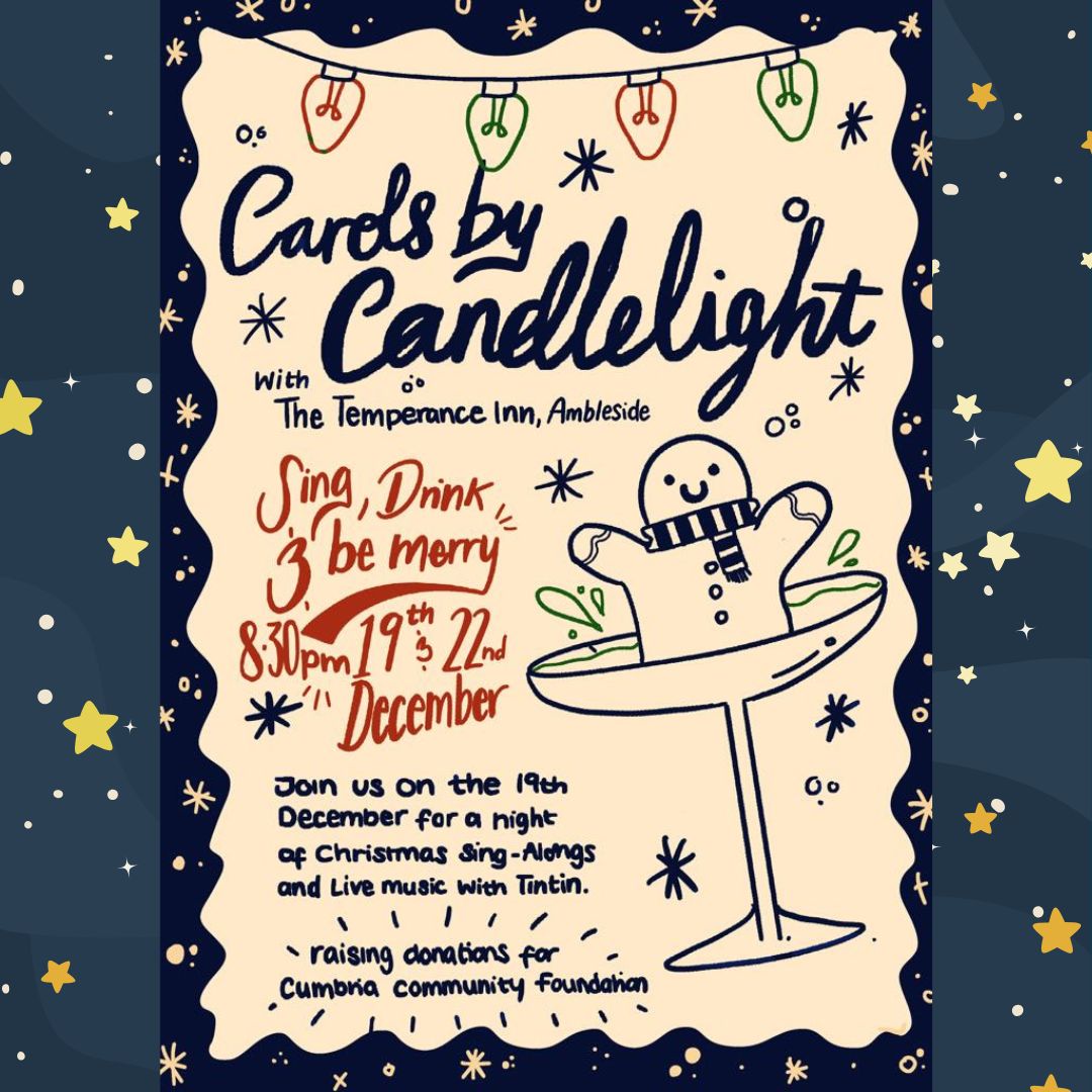 Thank you to the Temperance Inn, Ambleside, who are supporting our Winter Warmth Appeal with two Carols by Candlelight fundraisers this week, on Thursday and Sunday 🕯️🎶

All are welcome to go along, join in and get festive 🎄