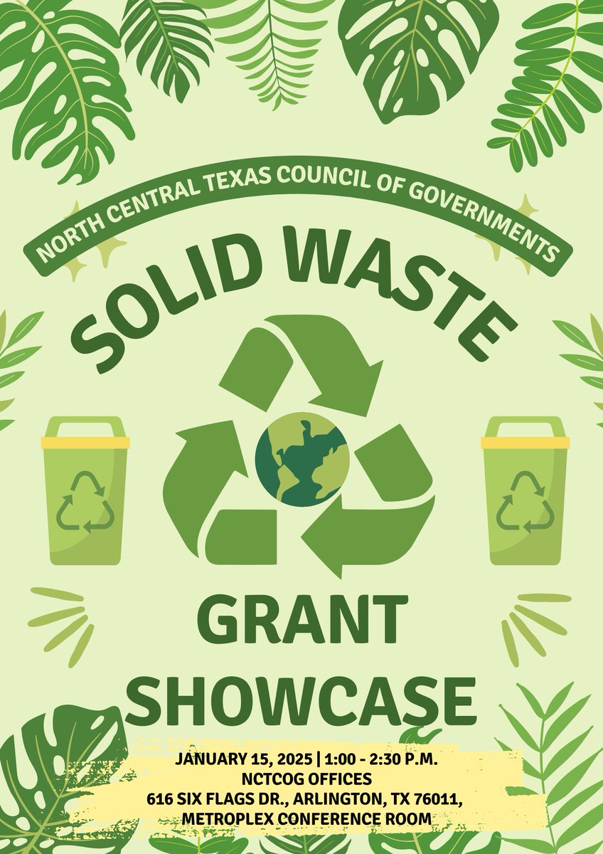 NCTCOGenv's tweet photo. ICYMI: NCTCOG's Solid Waste Grant showcase is coming soon! Register now and join us on Wednesday, January 15 at 1:00 p.m. to see these exciting projects for yourself! For more information, including on how to RSVP, click here: https://t.co/ZozVEWqX3l https://t.co/Jaxypc9w3n