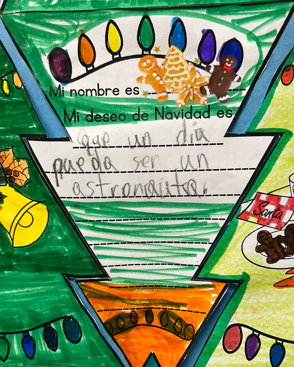 ProfaNormaLopez's tweet photo. The trees of my students’ Christmas wishes, writing and showing their advance in Spanish. I sincerely hope that the wishes for unity, love and family encounters can be fulfilled for all of them #MerryChristmas #FelizNavidad #UnitingOurWorld @ParticipateLrng https://t.co/VzX4y7V5RC