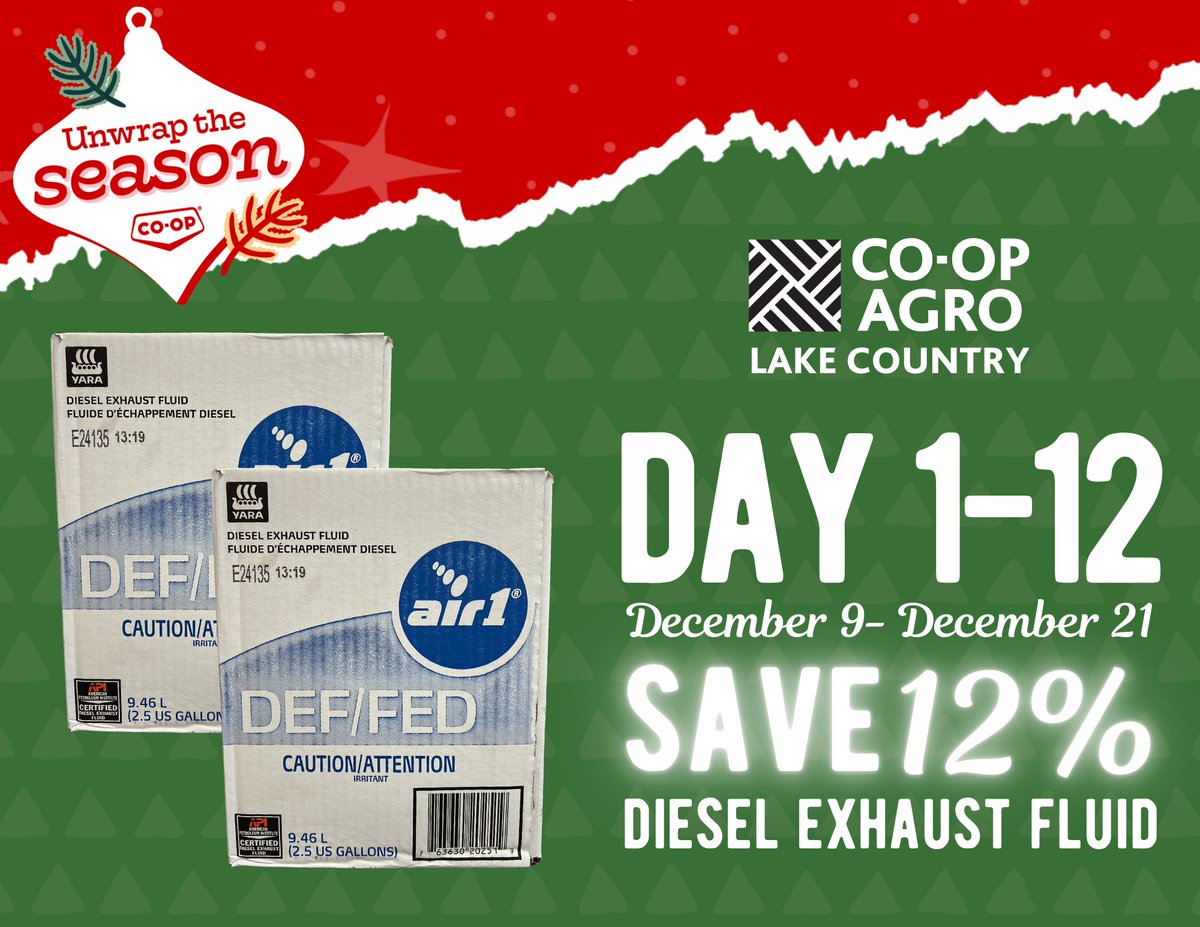 🧹 It's Day 7 of Agro 12 Days of Deals!🧹

TODAY ONLY – Save on brooms, shovels, and forks, with prices starting at just $21.99! Make your work easier and save big. Don’t wait – shop now!

Save on DEF during Agro’s 12 Days of Deals!