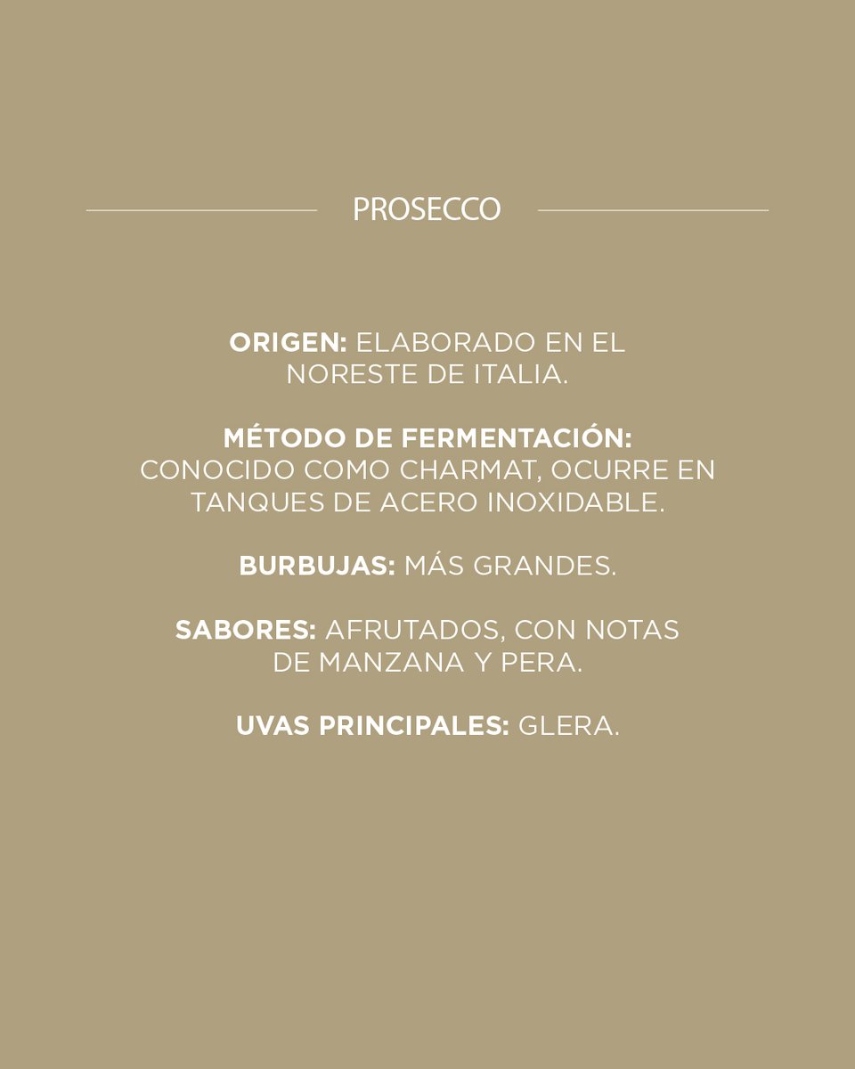 ¿Conocías las diferencias de los vinos espumosos? 

El cava y el prosecco siempre nos acompañan en estas fechas y por eso, es importante saber en qué se diferencian. 

Podéis leer más en nuestro blog "Principales diferencias entre cava, prosecco y vino espumoso"