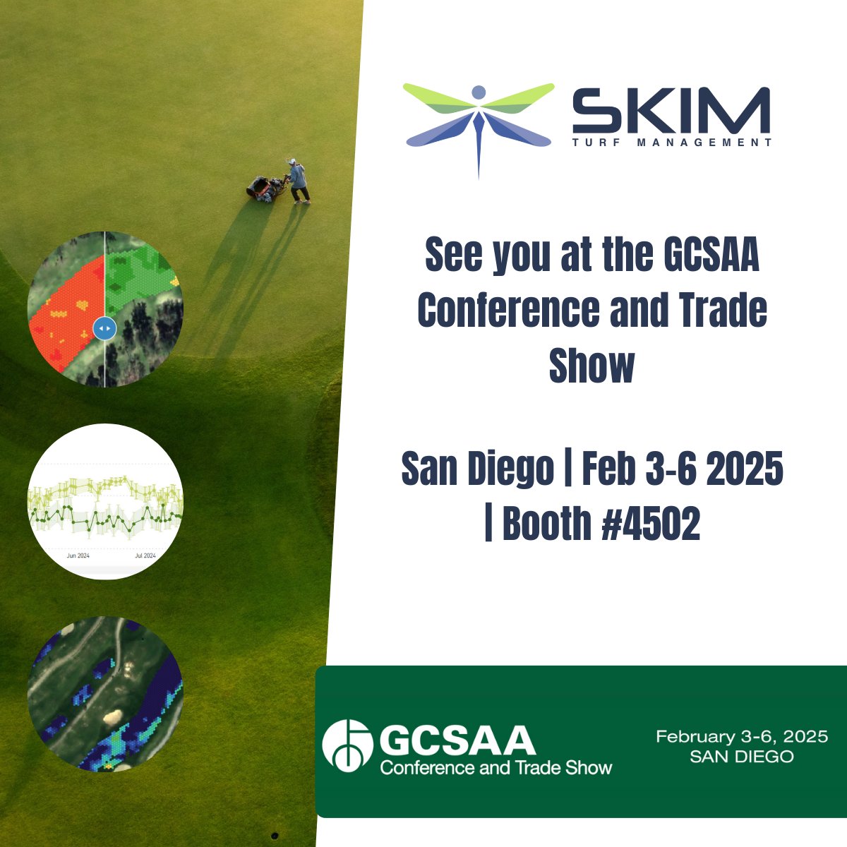 We are thrilled to invite you to our booth [4502] during GCSAA Trade Show next year.

Come our way and find out more about how our solution can help your golf course.

Can't wait to meet you! 🤝

#gcsaa #gcsaatradeshow #turfmanagement #golftechnology