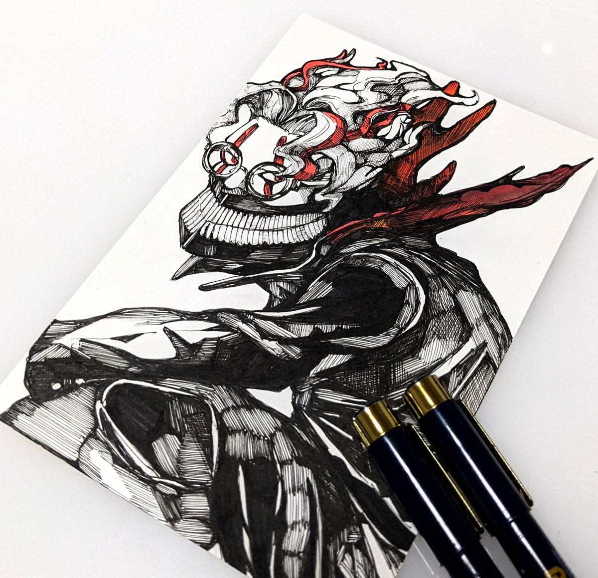 meuniere_dance's tweet image. 萎えるぜ
#ダンダダン #オカルン #高倉健 #イラスト #Illust #アナログ #絵描きさんと繋がりたい #ポストカード #ペン画 #art #コピック #copic #休憩 #トレーニング #二次創作