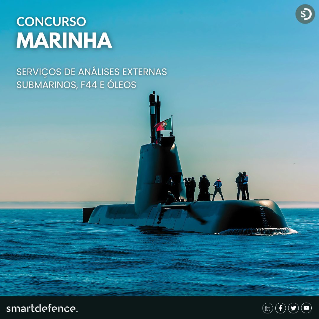 smartdefenceidd's tweet photo. 🛳️ O Ministério da @defesa_pt - @MarinhaPT lançou #concurso para prestação de Serviços de análises externas a realizar no decorrer do ano de 2025, para os #submarinos, #F44 e #óleos.

💶 Preço base do procedimento: 26.112,00 EUR

➡️ Saiba mais: https://t.co/okXKlG5RET https://t.co/b7KCXHTlFc
