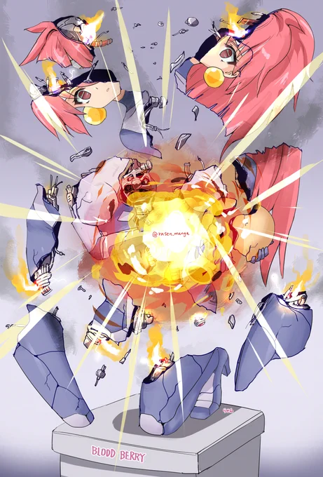 Skebで描いた「爆発するブラッドベリー」です。ご依頼ありがとうございました! 