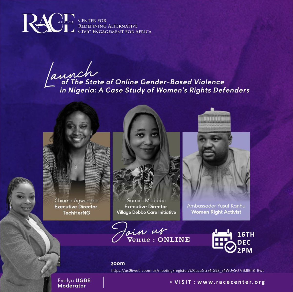 @RACEAFRICA_ ’s research on OGBV funded by Joint Civic Defense Fund shows the need for inter-organizational collaboration, in order to fight OGBV. 
#EndOGBVWithRACE 
<a href="/FordFoundation/">Ford Foundation</a> @Macfound 

Join the research launch here, happening now
us06web.zoom.us/meeting/regist…