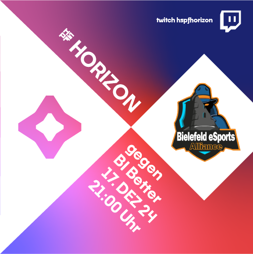 HSPFHorizon's tweet photo. 📢 Das nächste Match am 17.12.2024! 🎮🔥

Unser eSports-Team der Hochschule Pforzheim geht in der @uniligaGG wieder an den Start – dieses Mal gegen BI Better!

📅 Wann? Am 17.12.2024 um 21:00 Uhr
📍 Wo?  https://t.co/7LqN12C4AD

#eSports #LeagueOfLegends #HSPFHorizon #HSPF https://t.co/UrqylvZ7ya