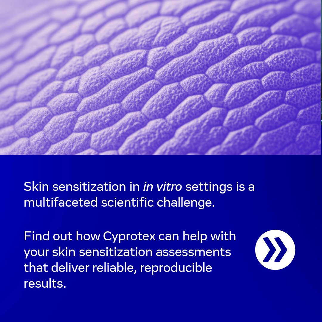 Confidently assess the skin sensitization potential of your test articles with Cyprotex’s OECD-compliant in vitro services. Our comprehensive suite of assays includes: KeratinoSens™, U-SENS™, and DPRA.

Contact us to discuss your project: enquiries@cyprotex.com