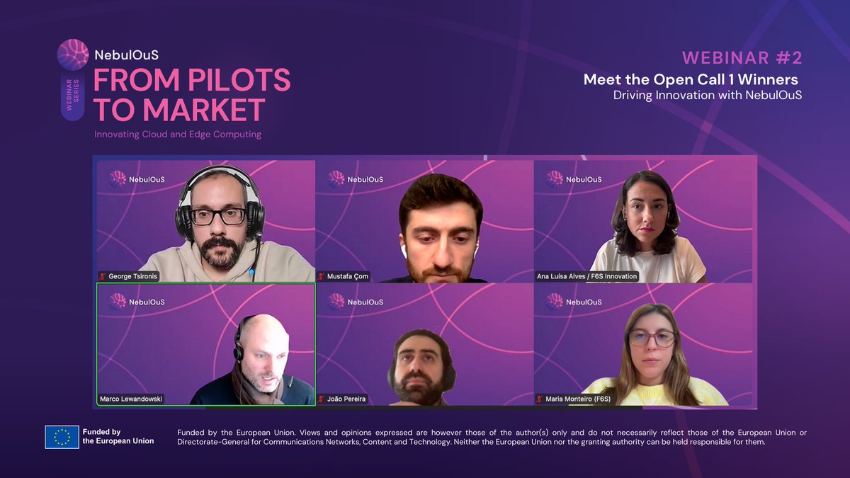 NebulOuS (@_nebulous_cloud) on Twitter photo ✨ 𝗡𝗲𝗯𝘂𝗹𝗢𝘂𝗦 𝗪𝗲𝗯𝗶𝗻𝗮𝗿 𝗦𝗲𝗿𝗶𝗲𝘀
The second webinar in the NebulOuS Webinar Series took place today and it was a great success!
👀 Watch now: lnkd.in/dx6y2xJH ✨ 𝗡𝗲𝗯𝘂𝗹𝗢𝘂𝗦 𝗪𝗲𝗯𝗶𝗻𝗮𝗿 𝗦𝗲𝗿𝗶𝗲𝘀
The second webinar in the NebulOuS Webinar Series took place today and it was a great success!
👀 Watch now: lnkd.in/dx6y2xJH