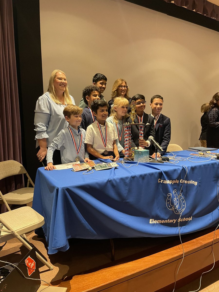 Lillie Pozatek - Fulton BOE (@lilliepozatek) on Twitter photo Congratulations to Crabapple Crossing and Dolvin Elementary for competing in the Social Studies Championship this weekend!
The CCES Colts took the win 🏆
So proud of both teams for their hard work! 💪🏼🤩🥰
<a href="/FultonZone7/">Dr. Crumbley</a> <a href="/BFGaskins/">Brannon F. Gaskins</a> <a href="/FultonCoSchools/">FultonCountySchools</a>
<a href="/CrabappleColts/">Crabapple Crossing Elementary</a>
<a href="/DolvinES/">Dolvin ES</a> Congratulations to Crabapple Crossing and Dolvin Elementary for competing in the Social Studies Championship this weekend!
The CCES Colts took the win 🏆
So proud of both teams for their hard work! 💪🏼🤩🥰
<a href="/FultonZone7/">Dr. Crumbley</a> <a href="/BFGaskins/">Brannon F. Gaskins</a> <a href="/FultonCoSchools/">FultonCountySchools</a>
<a href="/CrabappleColts/">Crabapple Crossing Elementary</a>
<a href="/DolvinES/">Dolvin ES</a>