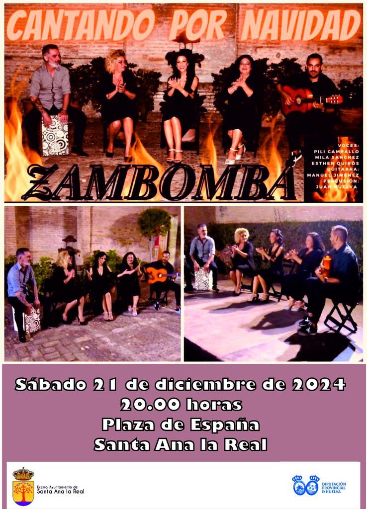 📖 ZAMBOMBA NAVIDEÑA
🗓️ Sábado 21/12/2024
🕗 20:00 hs
📍Plaza de España | Santa Ana la Real
¡¡Te esperamos!