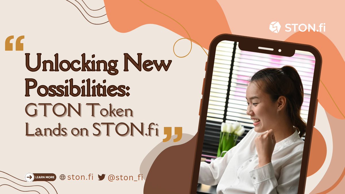 🤩 Unlock New Possibilities with $GTON on STON.fi!

1/🚀 The GTON/USDt pair is now live on STON.fi! This is a game-changer for anyone into trading, DeFi, or Play2Earn gaming on the TON Blockchain.

#DeFi #STONfi #GTON #TONBlockchain