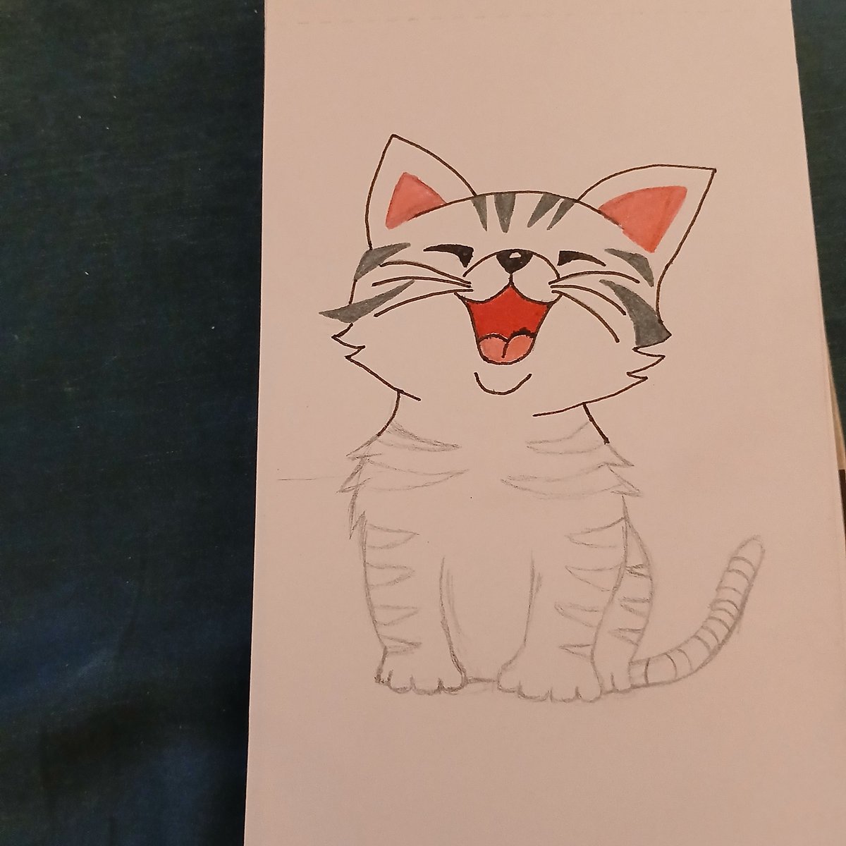 #art update:
I wish I could say that this came from my own mind, but, alas, it did not.

I find it quite difficult to get my ideas on paper, so I usually use reference pictures.

Now debating doing some shading with #coloredpencils 

#drawing #cats #ink