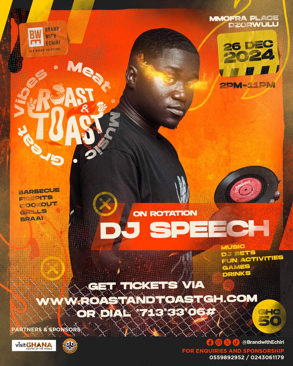 BrandwithEchiri's tweet photo. Vibes? Sorted. 🎶DJ Speech is bringing the bangers this 26th December. Be there!

Grab your tickets now @ https://t.co/gLLtJFIDOC / dail *713 *33 *06#

#RoastAndToast #MeatLovers #BBQVibes #GrillAndChill #SizzlingDecember! #MeatAndMusic #BBQAndBeats #MeatMadness #VibesAndGrill https://t.co/QKymoddFlP