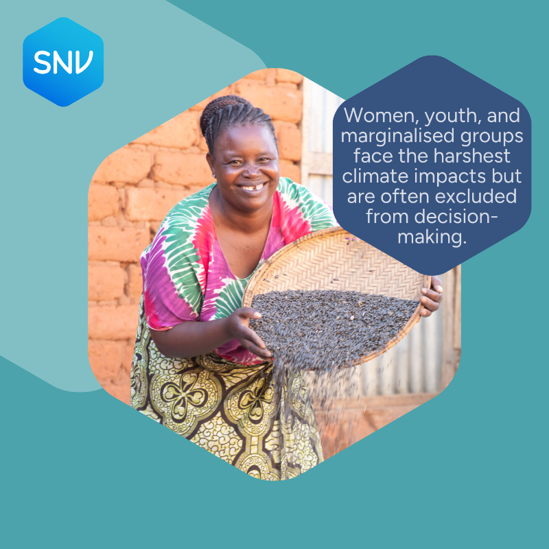 SNVworld's tweet photo. Building equity in climate action 🌍

Women, youth, and marginalised groups face the worst impacts of climate change but lack a voice in decision making. True resilience leaves no one behind.

Local action, global impact.

🔗https://t.co/TCwAFGBNzS

#SNVImpactThatMatters