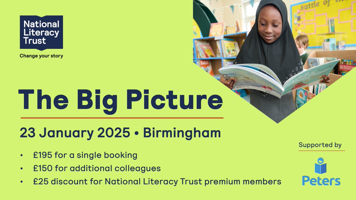 Lucy Starbuck Braidley (@lucy_braidley) on Twitter photo <a href="/Literacy_Trust/">National Literacy Trust</a> are taking an innovative look at how comics and picture books can help develop literacy and nurture a love of reading for pupils across Key Stages 1, 2 and 3. Take part in The Big Picture, 23 January at <a href="/StMattResearch/">St Matthew's Research School</a> with @petersbooks <a href="/Literacy_Trust/">National Literacy Trust</a> are taking an innovative look at how comics and picture books can help develop literacy and nurture a love of reading for pupils across Key Stages 1, 2 and 3. Take part in The Big Picture, 23 January at <a href="/StMattResearch/">St Matthew's Research School</a> with @petersbooks