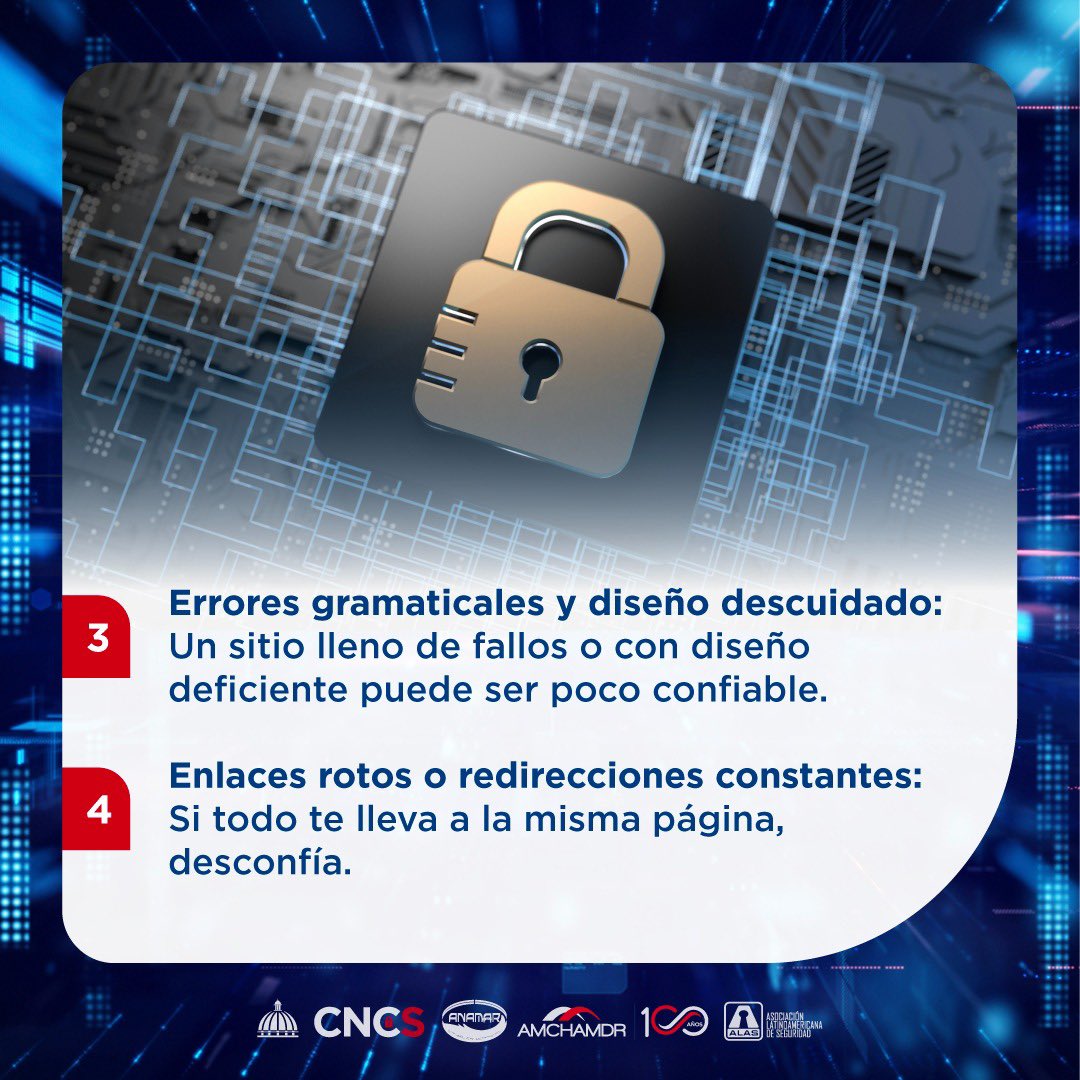 ¡Protege tu bolsillo al comprar en línea! 🛒💻

🔍 Consejos clave:
✔️ Revisa si tienen contacto claro.
✔️ ¿Precios demasiado buenos? 🧐 Sospecha.
✔️ Fíjate en el diseño y errores del sitio.
✔️ ¡Cuidado con enlaces rotos y clickbait!
✔️ Busca el 🔒 en la barra de navegación.