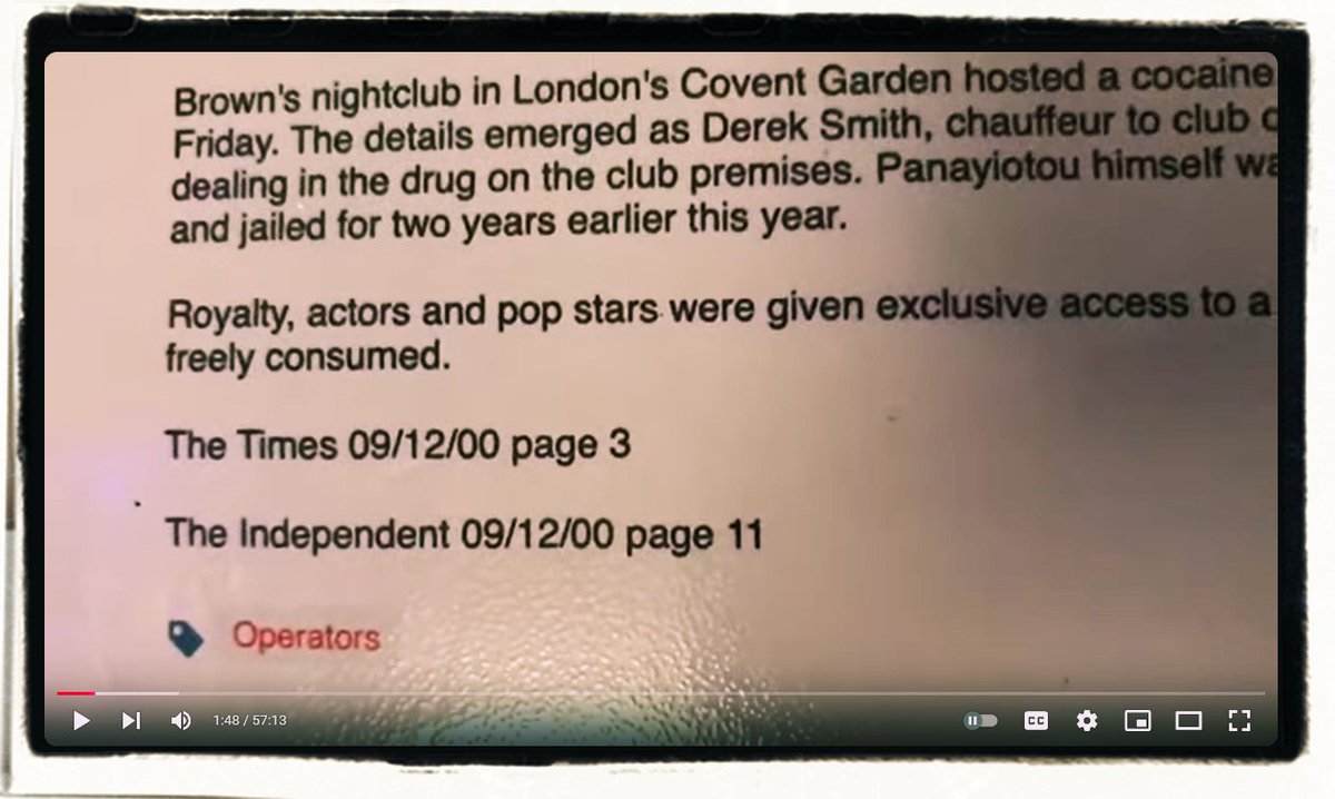 TreboriRobertHZ's tweet image. @BhtvUk 

#ConfirmationCough
@ 01:48 ...Royalty, actors and pop stars get access to VIP-rooms
'The 93' in the news:
The Telegraph 09/12/00, 
The Times 09/12/00, 
The Independent 09/12/00

youtube.com/watch?v=8GoWF_…

#93Society
TheRedNet
TheRoyalRedNet
The Order of the Golden Fleece