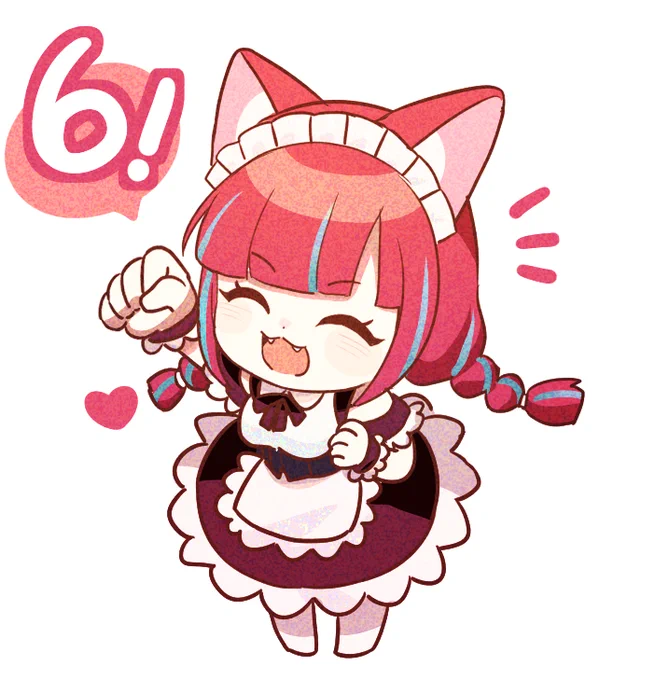 6周年おめでとう～～! #バチャネコマリー #ネコチャンアート 