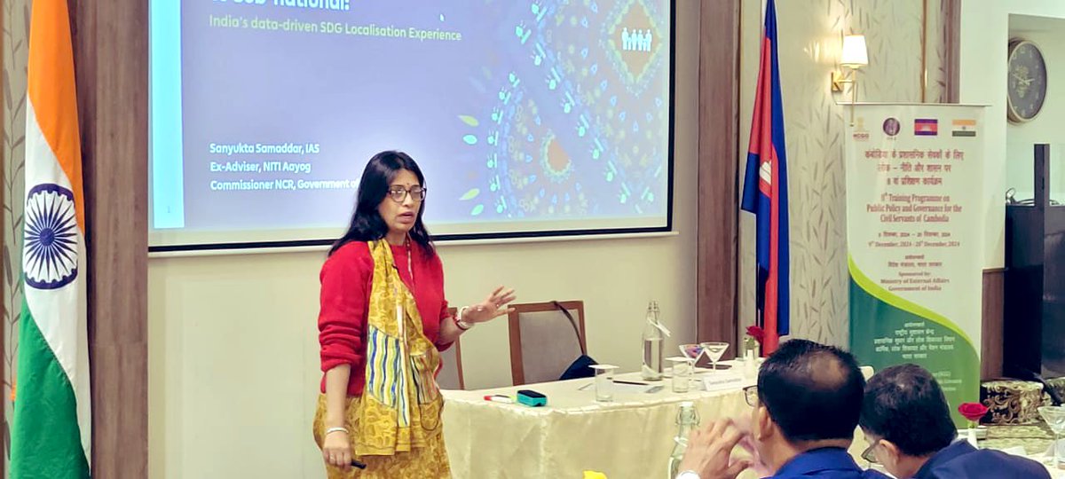 SanyuktaSam1's tweet image. Another opportunity!  #Mussoorie at the NCGG and LBSNAA campus for talking #SDGs and teaching 2 public policy tools #SDGIndiaIndex and #MultidimensionalPovertyIndex with Civil servants of #Cambodia &amp;amp; #SriLanka

#GlobalSouth #Partnerships for @GlobalGoalsUN