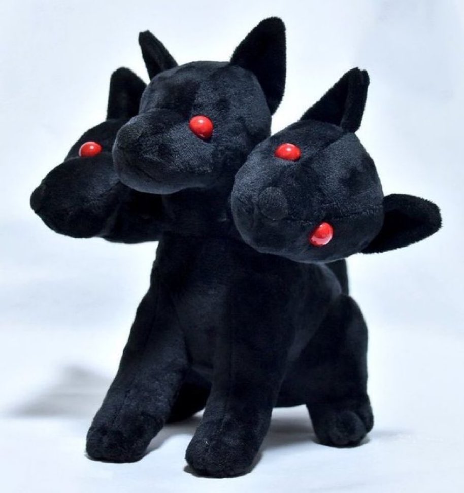 horrorsthetics's tweet image. cerberus plushie